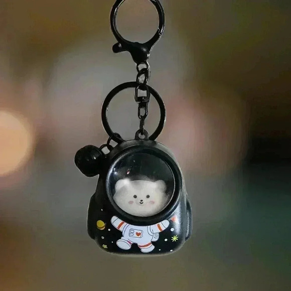 Bear Light up Astronaut Bag Backpack KeyChain - Picture 1 of 8